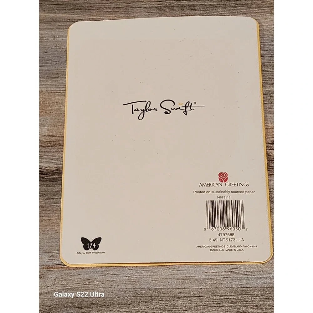 Taylor Swift American Greetings Friendship Card Tree Glitter Butterfly 174 New